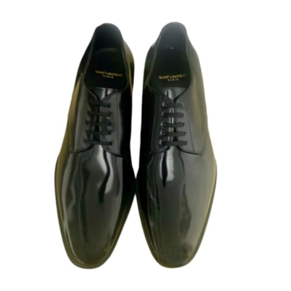 New authentic Saint Laurent luxury designer patent leather dress shoes 11.5 - Picture 5 of 17